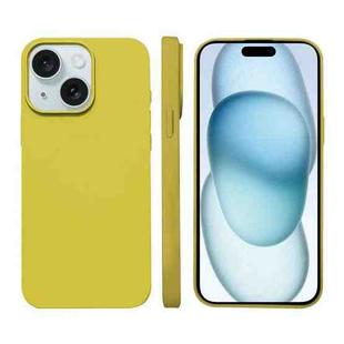 For iPhone 15 Liquid Silicone Phone MagSafe Case(Yellow)