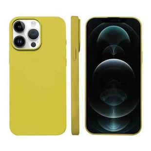 For iPhone 12 Pro Max Liquid Silicone Phone MagSafe Case(Yellow)