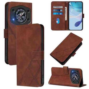 For Cubot A30 Crossbody 3D Embossed Flip Leather Phone Case(Brown)