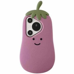 For Huawei Pura 70 Cartoon 3D Eggplant Silicone Phone Case(Purple)