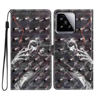 For Xiaomi 15 3D Pattern Leather Phone Case(Skull)