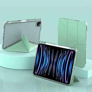For iPad Air 13 2024 / Pro 12.9 2022 mutural Y-Shape Deformation Leather Tablet Case(Green)