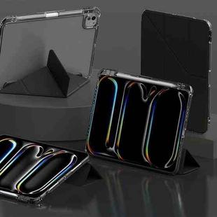 For iPad Pro 11 2024 mutural Y-Shape Deformation Leather Tablet Case(Black)