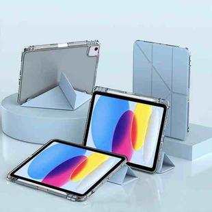For iPad 10th Gen 10.9 2022 mutural Y-Shape Deformation Leather Tablet Case(Ice Blue)