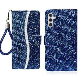 For Samsung Galaxy S24 FE 5G Glitter Powder Filp Leather Phone Case(Blue)