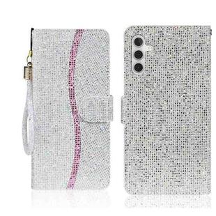 For Samsung Galaxy S24 FE 5G Glitter Powder Filp Leather Phone Case(Silver)