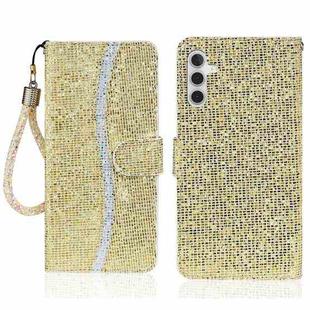 For Samsung Galaxy S24 FE 5G Glitter Powder Filp Leather Phone Case(Gold)