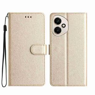 For Honor 400 Global Silk Texture Horizontal Flip Leather Phone Case(Gold)