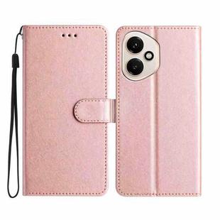 For Honor 400 Global Silk Texture Horizontal Flip Leather Phone Case(Rose Gold)