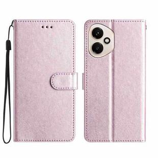 For Honor 400 Global Silk Texture Horizontal Flip Leather Phone Case(Rose Pink)