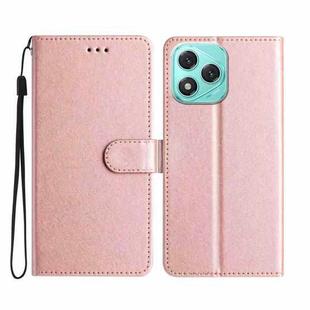 For Honor 400 Lite Silk Texture Horizontal Flip Leather Phone Case(Rose Gold)