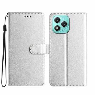 For Honor 400 Lite Silk Texture Horizontal Flip Leather Phone Case(Silver)