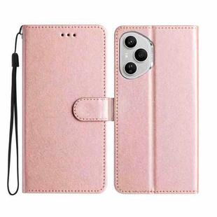 For Honor 400 Pro Global Silk Texture Horizontal Flip Leather Phone Case(Rose Gold)