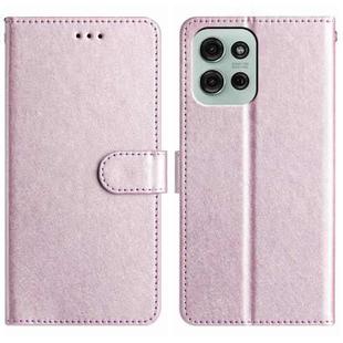 For Motorola Moto G75 Silk Texture Horizontal Flip Leather Phone Case(Rose Pink)