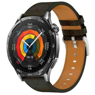 For Huawei Watch GT 5 / GT 5 Pro 46mm Square 22mm Leather Watch Band(Black)