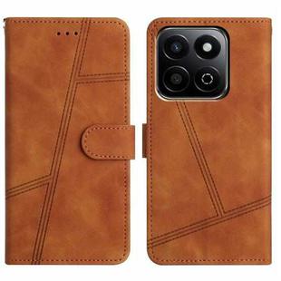 For Honor X7C 4G / 200 Smart Skin-feel Stitching Leather Phone Case(Brown)