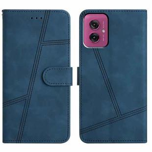 For Motorola Moto G55 Skin-feel Stitching Leather Phone Case(Blue)