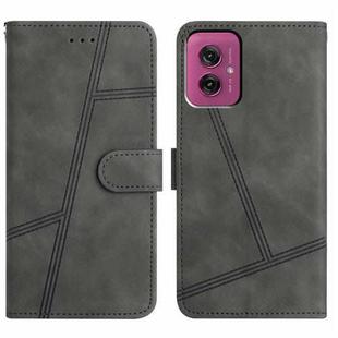 For Motorola Moto G55 Skin-feel Stitching Leather Phone Case(Grey)