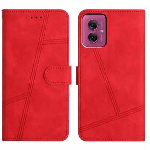 For Motorola Moto G55 Skin-feel Stitching Leather Phone Case(Red)