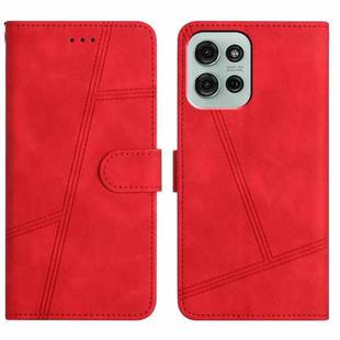 For Motorola Moto G75 Skin-feel Stitching Leather Phone Case(Red)