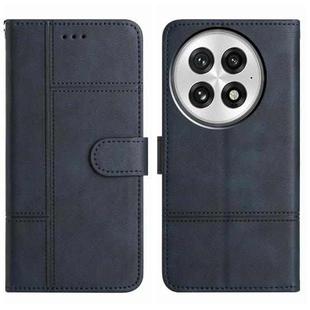 For OnePlus 13 Cowhide Texture Stitching Leather Phone Case(Dark Blue)