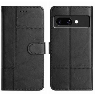 For Google Pixel 9a Cowhide Texture Stitching Leather Phone Case(Black)