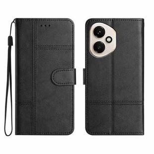 For Honor 400 Global Cowhide Texture Stitching Leather Phone Case(Black)