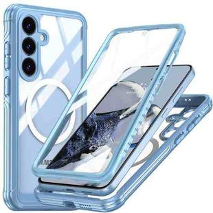 For Samsung Galaxy S25 5G RedPepper Tempered Glass MagSafe Phone Case(Sky Blue)
