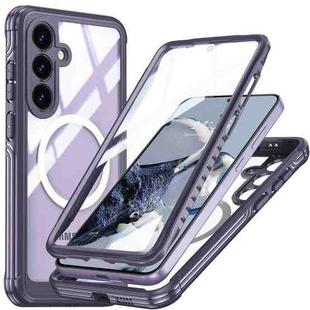 For Samsung Galaxy S25 5G RedPepper Tempered Glass MagSafe Phone Case(Purple)