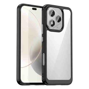 For Honor X70i Colorful Series Acrylic Hybrid TPU Phone Case(Black)