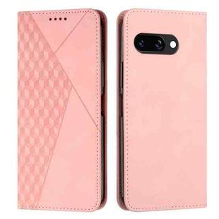 For Google Pixel 9a Diamond Splicing Skin Feel Magnetic Leather Phone Case(Rose Gold)