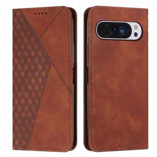 For Google Pixel 10 Pro XL Diamond Splicing Skin Feel Magnetic Leather Phone Case(Brown)