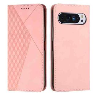 For Google Pixel 10 Pro XL Diamond Splicing Skin Feel Magnetic Leather Phone Case(Rose Gold)