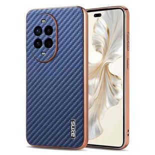 For Huawei nova 13 Pro AZNS Electroplated Edge Carbon Fiber Texture Phone Case(Blue)