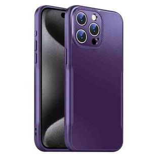 For iPhone 15 Pro Max Blade Slim AG Matte Shockproof Phone Case(Dark Purple)