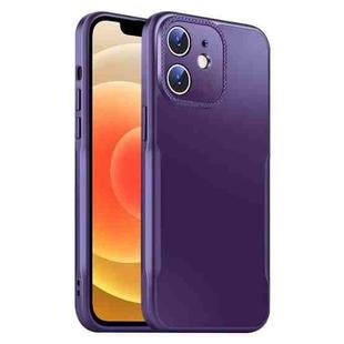 For iPhone 12 Blade Slim AG Matte Shockproof Phone Case(Dark Purple)