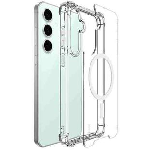 For Samsung Galaxy S24 FE 5G IMAK Space Shield PC + TPU Airbag Shockproof MagSafe Phone Case(Transparent)