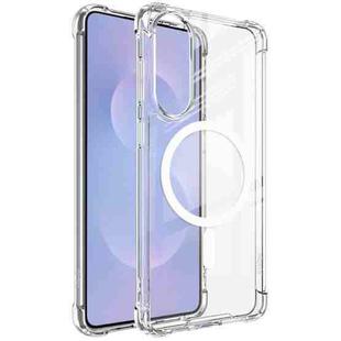For Samsung Galaxy S25 Edge 5G IMAK Space Shield PC + TPU Airbag Shockproof MagSafe Phone Case(Transparent)