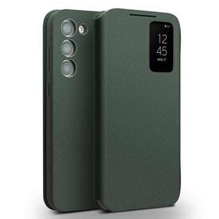 For Samsung Galaxy S23+ 5G QIALINO Magnetic Genuine Leather Phone Case(Green)