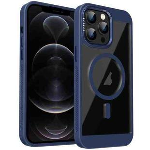 For iPhone 12 Pro Max Honeycomb Cooling MagSafe Phone Case(Royal Blue)