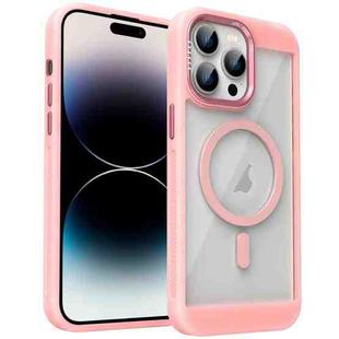 For iPhone 14 Pro Honeycomb Cooling MagSafe Phone Case(Pink)