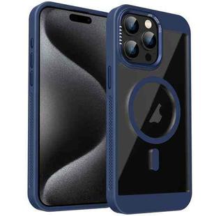 For iPhone 15 Pro Honeycomb Cooling MagSafe Phone Case(Royal Blue)