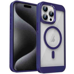 For iPhone 15 Pro Honeycomb Cooling MagSafe Phone Case(Purple)