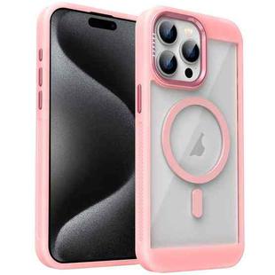 For iPhone 15 Pro Honeycomb Cooling MagSafe Phone Case(Pink)