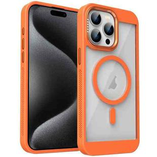 For iPhone 15 Pro Honeycomb Cooling MagSafe Phone Case(Orange)