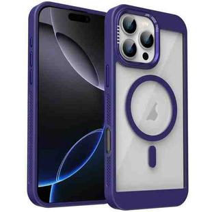 For iPhone 16 Pro Honeycomb Cooling MagSafe Phone Case(Purple)