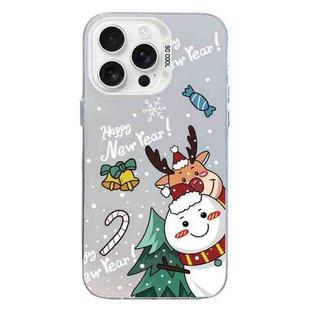 For iPhone 16 Pro Max Christmas Series PC Full Coverage Pattern Phone Case(CW059 White)