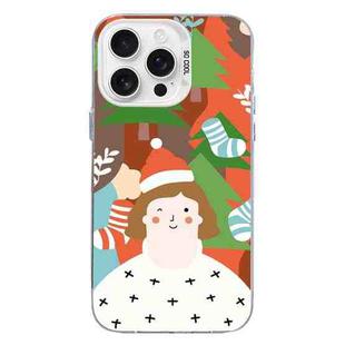 For iPhone 16 Pro Max Christmas Series PC Full Coverage Pattern Phone Case(CW062 White)