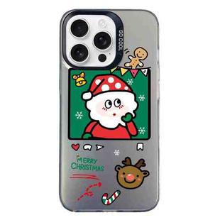 For iPhone 16 Pro Max Christmas Series PC Full Coverage Pattern Phone Case(CK053 Black)