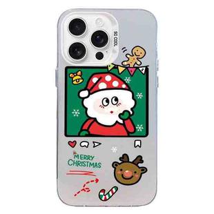 For iPhone 16 Pro Max Christmas Series PC Full Coverage Pattern Phone Case(CW053 White)